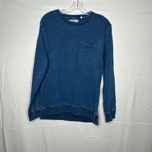On The Byas Blue Long Sleeve Burnout Tee